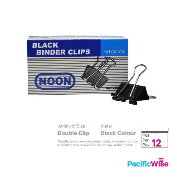 Binder clip box of [12pcs] metal clip