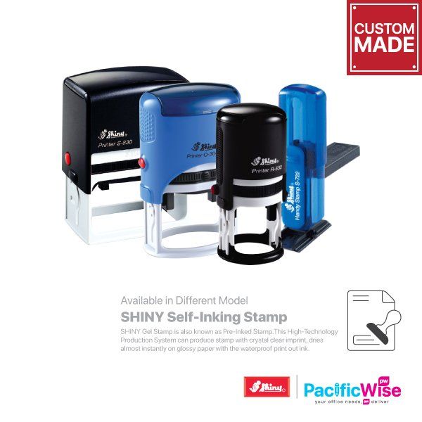 Invoice Self Inking Rubber Stamp Office Stationary Custom Shiny Stamp