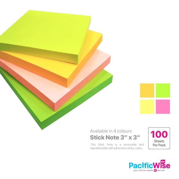  Sticky Notes 3 x 3 inch Yellow Stick On Note. Self